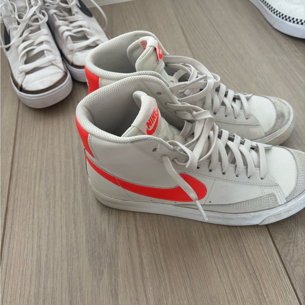 Nike High-Top Sneakers with Bright Swoosh